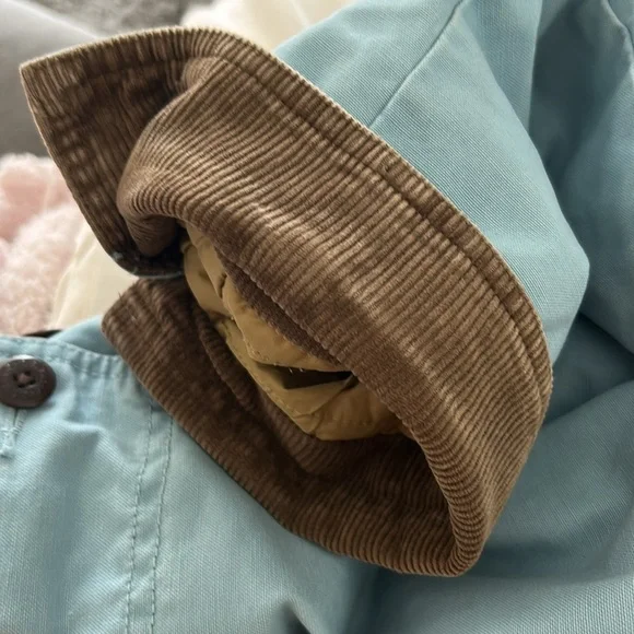 Vintage LL Bean Baby Blue Quilted Lined Barn Chore Coat Canvas Field Jacket M - Picture 11 of 11